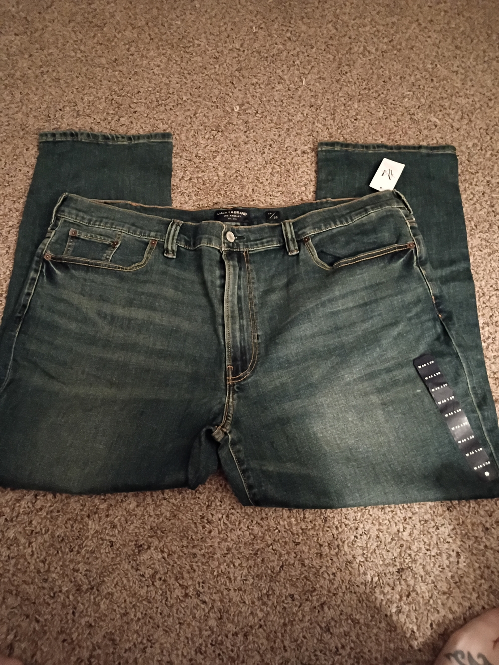 Lucky Brand Men's Teal Green Relaxed Jeans